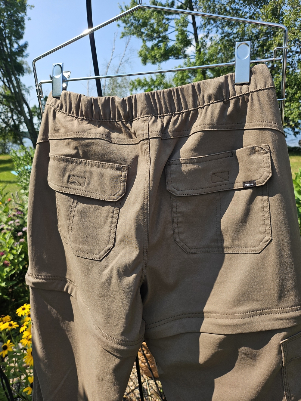 NWT Prana Stretch Zion Convertible Pants in Color Mud - Picture 5 of 5